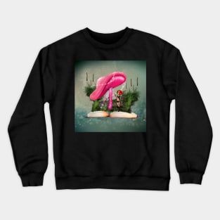 Little fairy on a book with mushroom Crewneck Sweatshirt